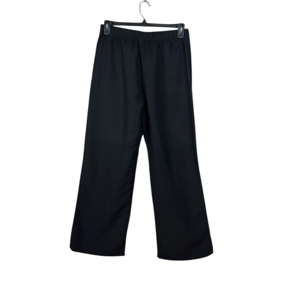 H&M Womens Linen Wide Leg Pants Medium Beachy Bohemian Coastal Minimalist Black